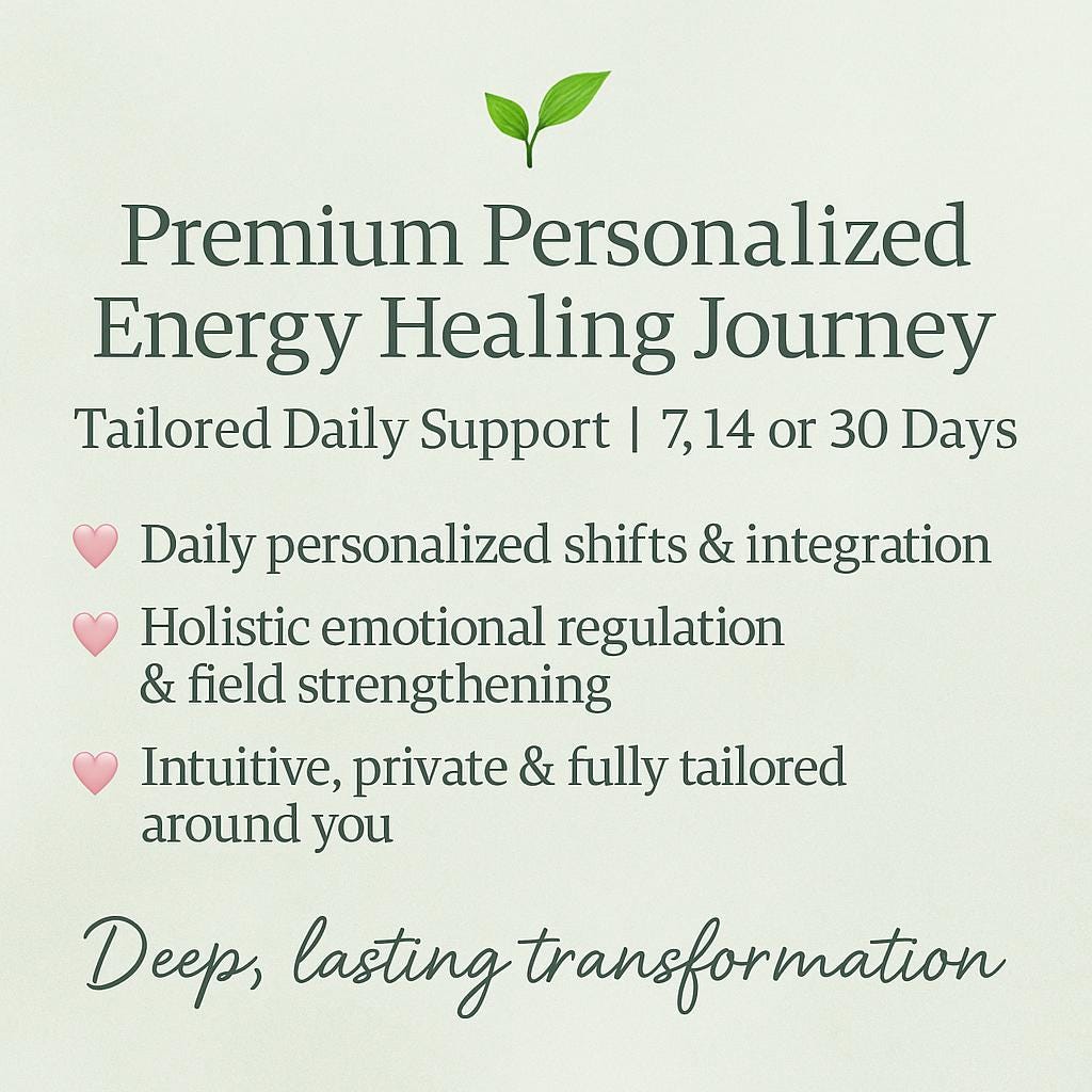Custom Energy Healing Journey Daily Reiki Support Personalized Emotional & Spiritual Alignment 7-Day • 14-Day • 30-Day Session
