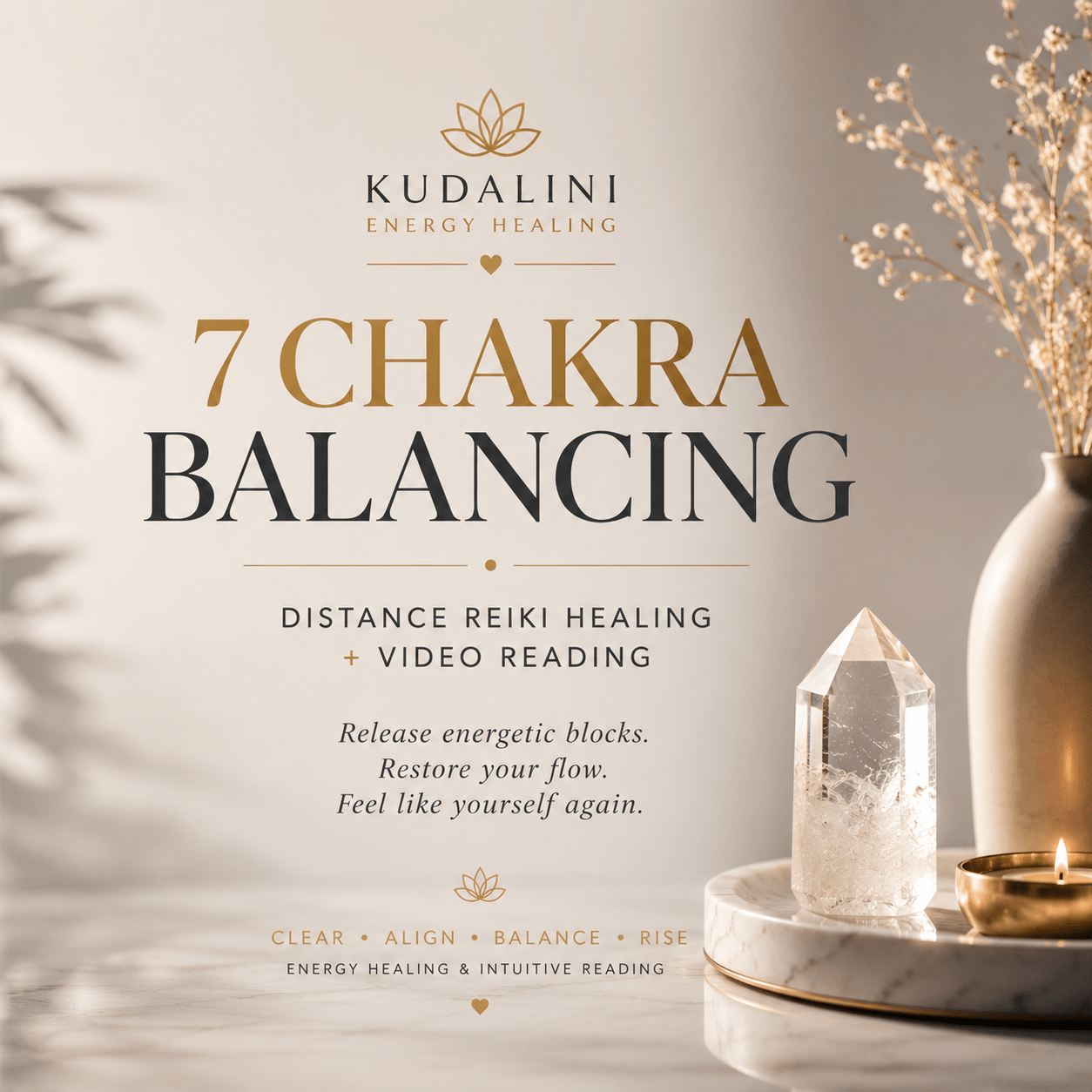 7 Chakra Balancing Session | Distance Reiki + Video Reading - Kudalini