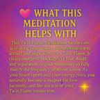 Meditation Manifest Twin Flame attract Divine Masculine union Divine Feminine awakening Kundalini raise frequency manifest twinflame love