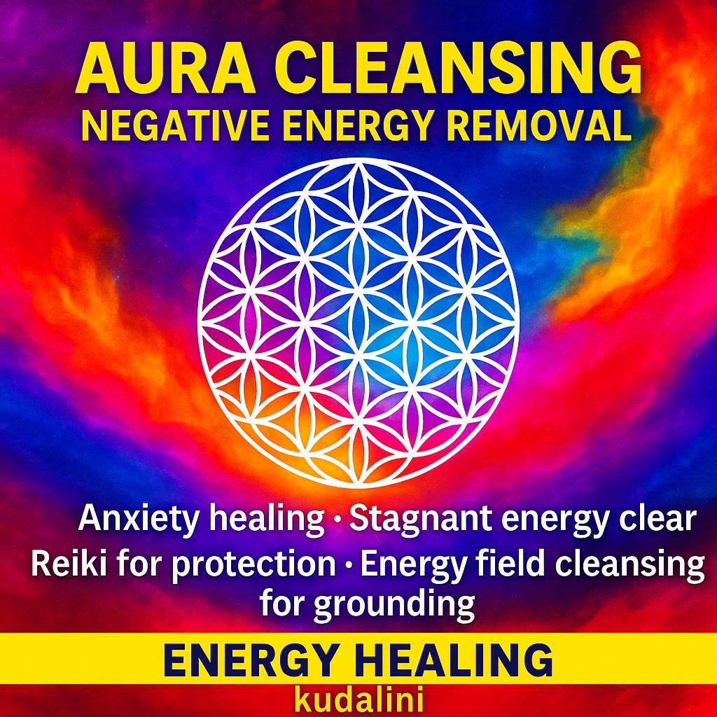 Aura cleansing negative energy release anxiety relief healing energy field cleansing aura healing negative energy removal for better sleep - Kudalini