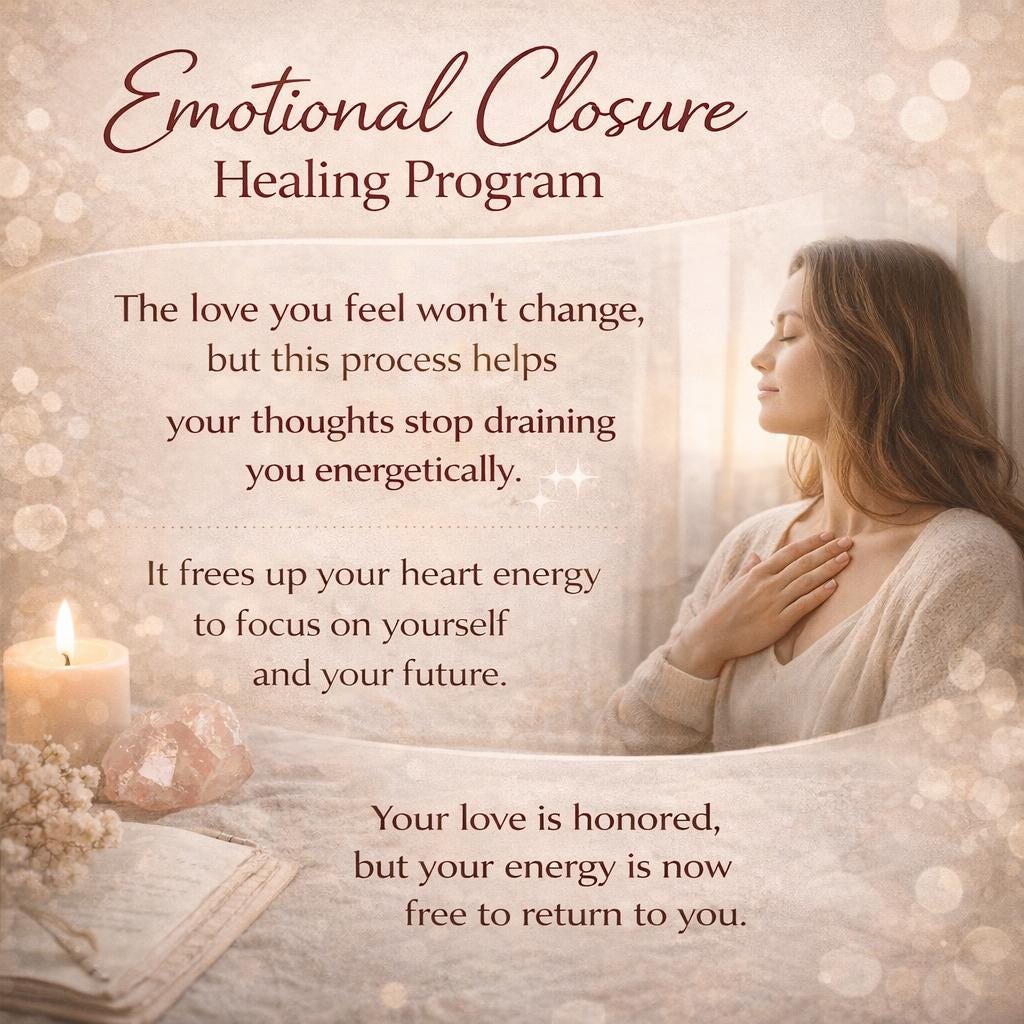 Emotional Closure Healing Program Reiki Energy Healing for Emotional Detachment Letting Go & Ending Energetic Attachment - Kudalini