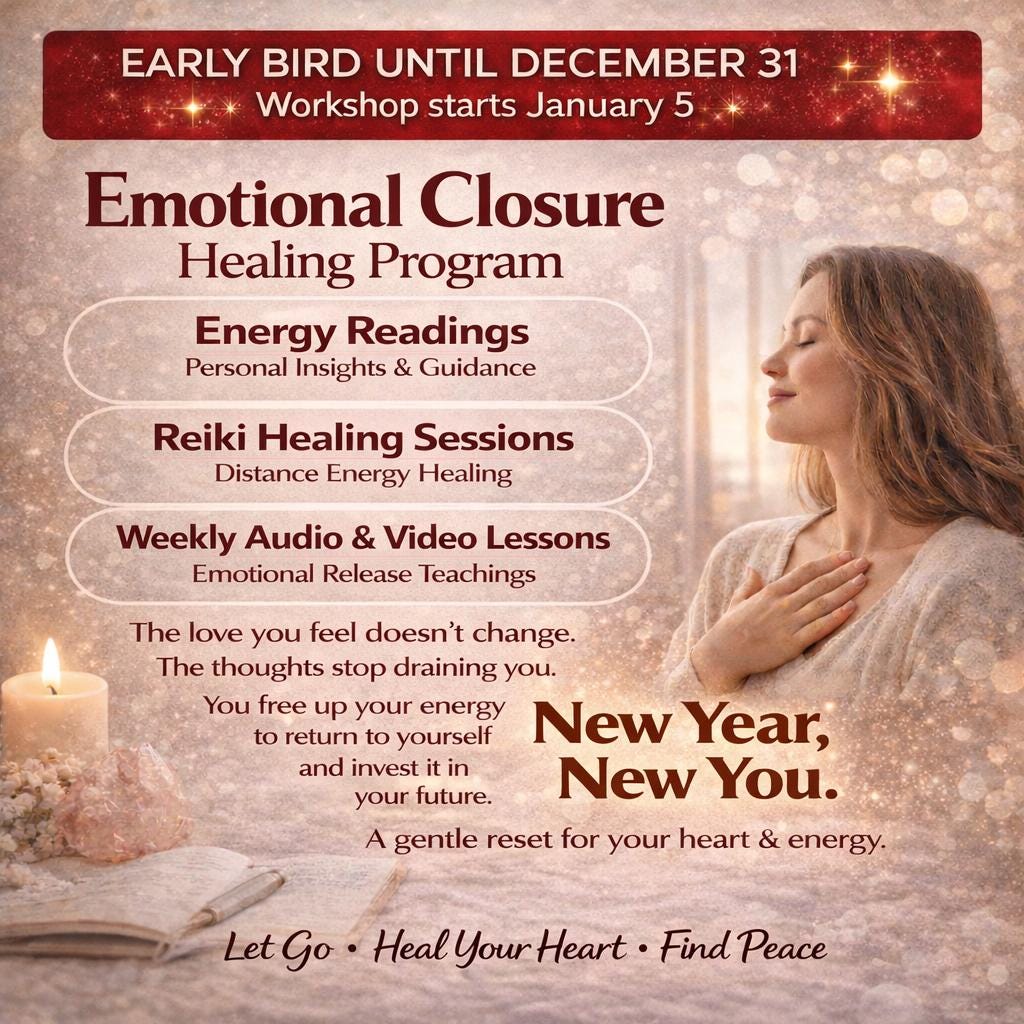 Emotional Closure Healing Program Reiki Energy Healing for Emotional Detachment Letting Go & Ending Energetic Attachment - Kudalini