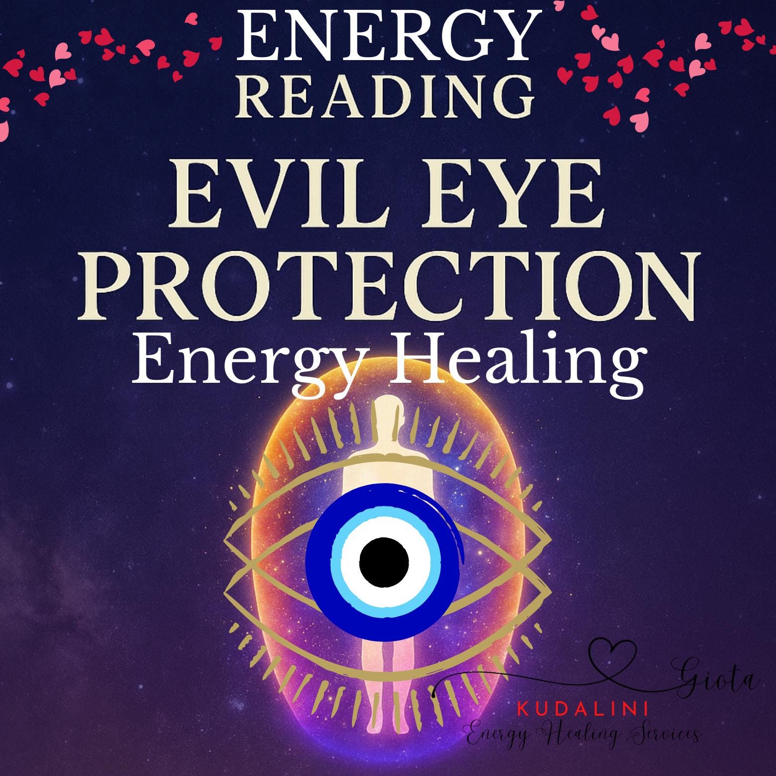 Evil Eye Protection Energy Healing: Reiki Cleanse, Aura Shield - Kudalini