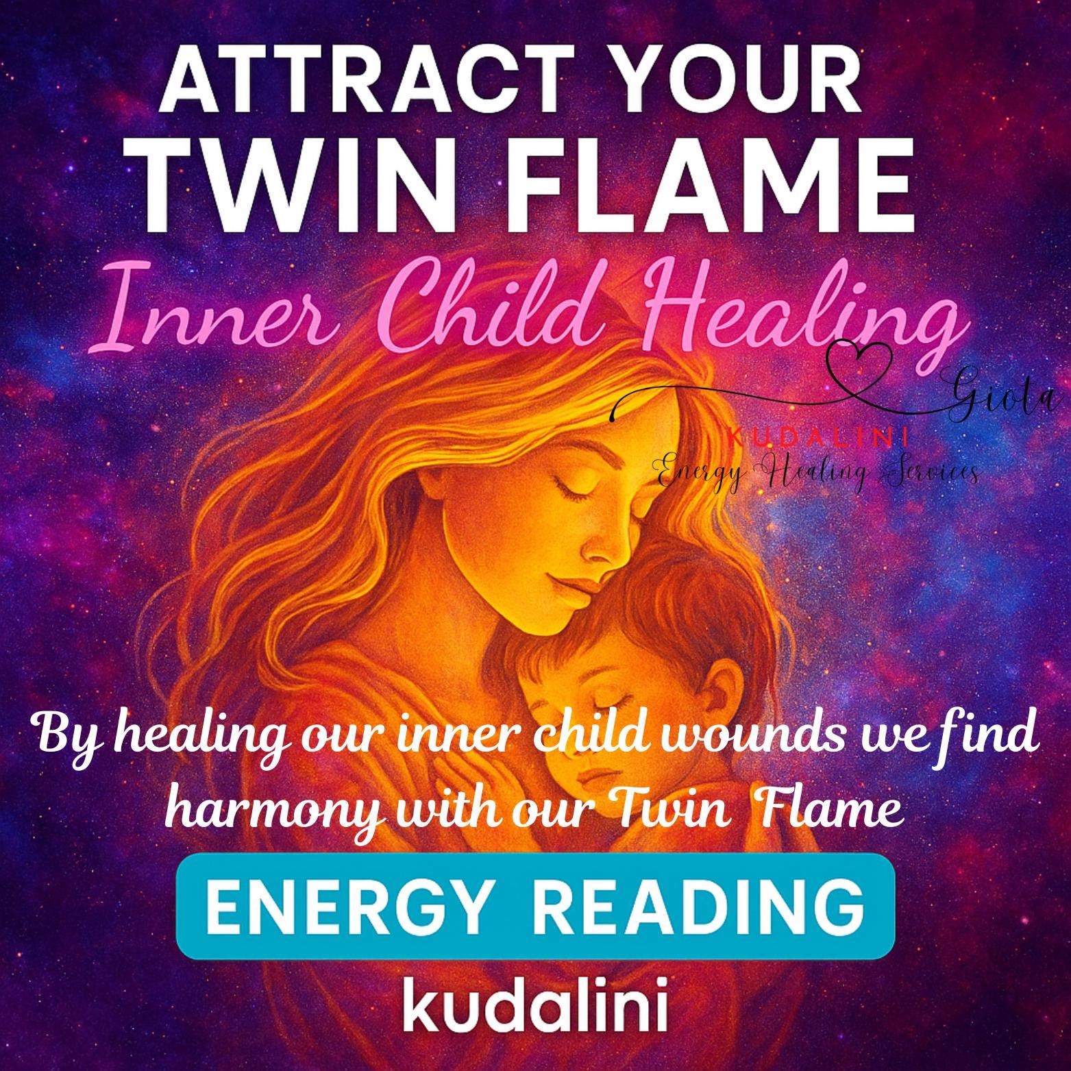 Inner Child Healing Reiki Session for Emotional Patterns Distance Energy Healing for Relationship Balance Inner Peace Twin Flame Focus - Kudalini