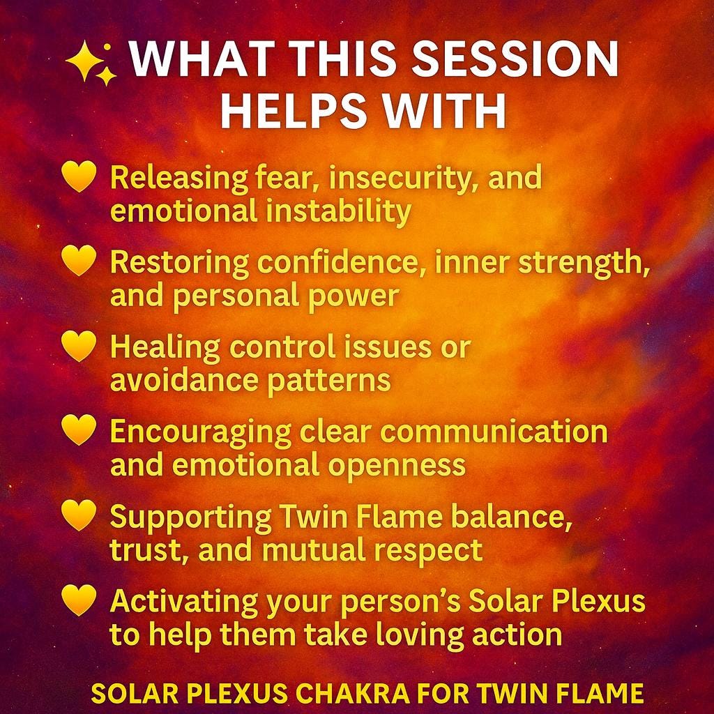 Solar plexus chakra healing for twin flame commitment healing release twin flame fear and insecurity heal relationship deep emotional union - Kudalini