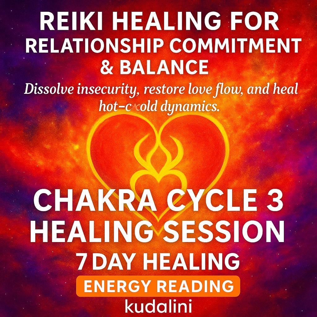 Twin Flame Commitment Healing Chakra Balance Distance Reiki for Relationship Stability Emotional Trust Energy Alignment Twin flame reading - Kudalini